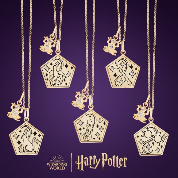 Harry Potter Chocolate Frog Card necklace, 925 Sterling Silver Charmed Aroma - Picture 2 of 5